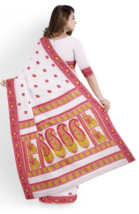 Handspun Cotton Baluchari Saree - Image 3