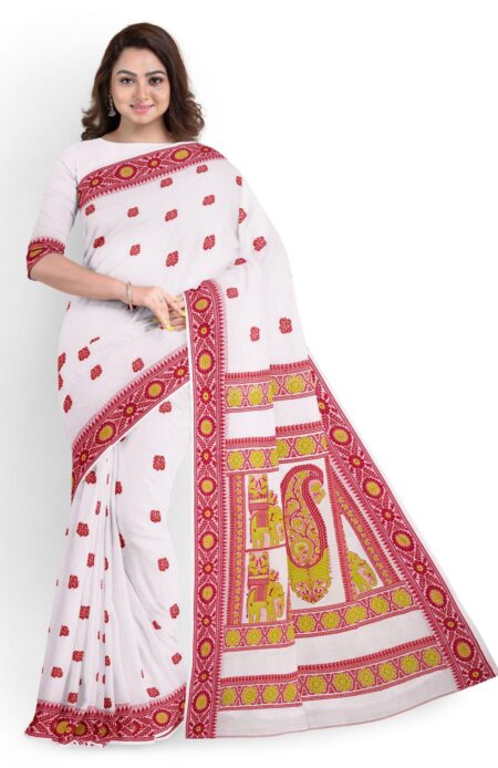 Handspun Cotton Baluchari Saree