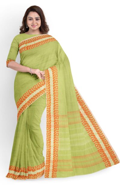 Handwoven Cotton-Bamboo Fibre Saree