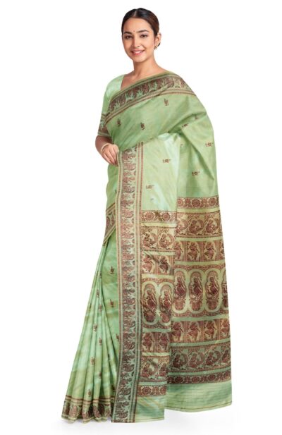 Baluchari Silk Saree Green