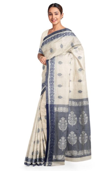 Handwoven Tussar Silk Saree - Image 2