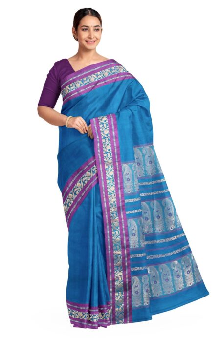 Garod Silk Saree Blue