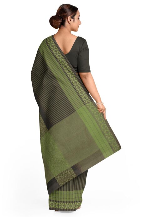 Handwoven Mercerised Cotton Saree - Image 3