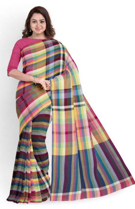 Handwoven Mercerised Cotton Saree