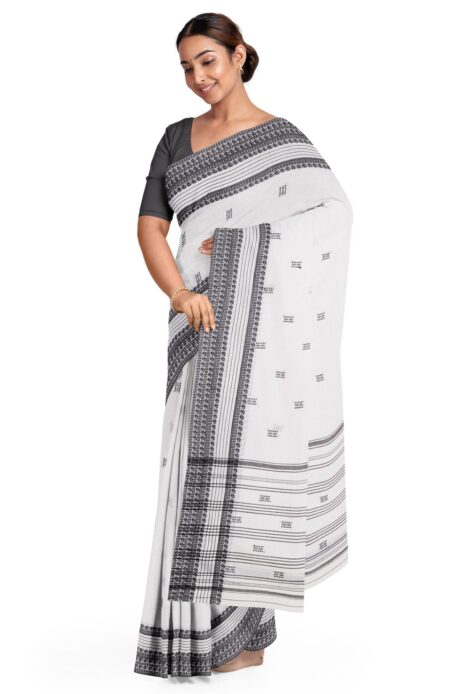 Handwoven Dhaniakhali Cotton Saree - Image 2