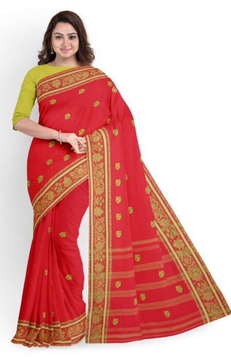 Handwoven Dhaniakhali Cotton Saree