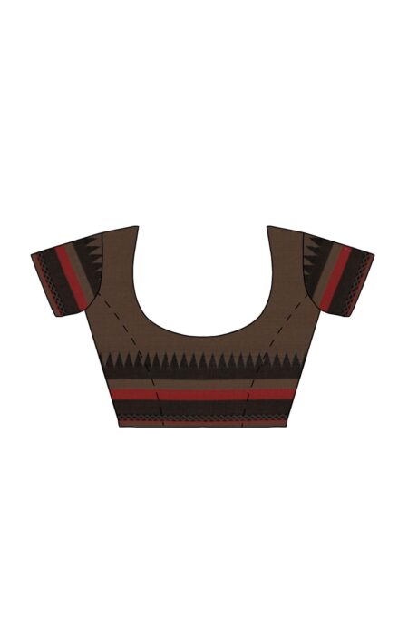 Handwoven Mercerised Cotton Saree - Image 4