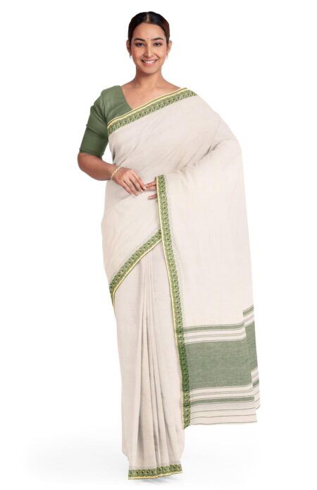 Handwoven Dhaniakhali Cotton Saree