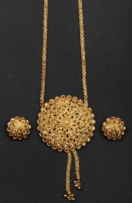 Gold-plated Copper Necklace & Earrings - Image 2