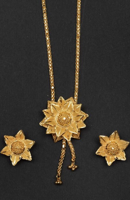 Gold-plated Copper Necklace & Earrings - Image 2