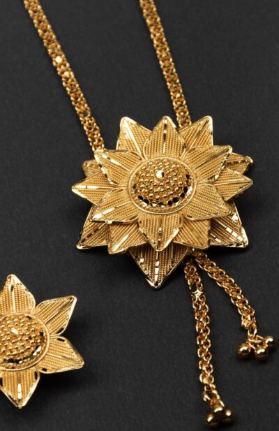 Gold-plated Copper Necklace & Earrings
