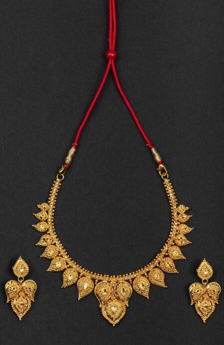Gold-plated Copper Necklace & Earrings