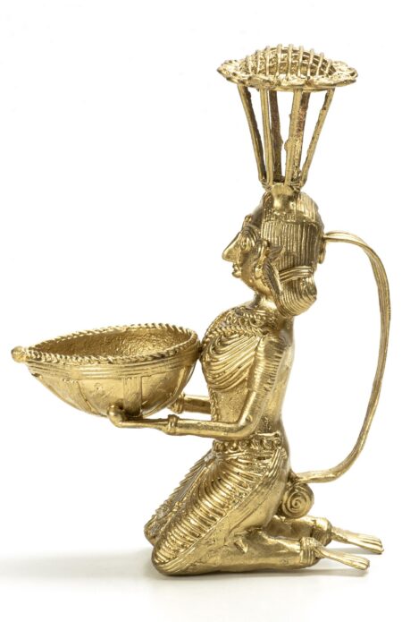 Dokra Diya & Incense Stick Holder - Image 4