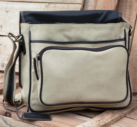Canvas Work Bag Leather - Image 2
