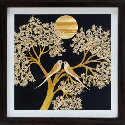 Straw Wall Hanging - Love Birds