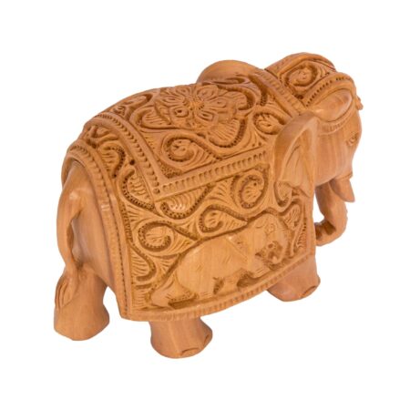 Wooden Table Top Elephant - Image 3