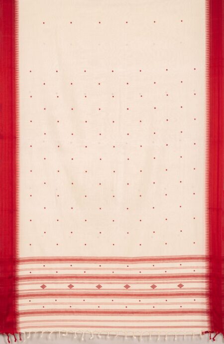 Handwoven Dhaniakhali Cotton Saree - Image 4