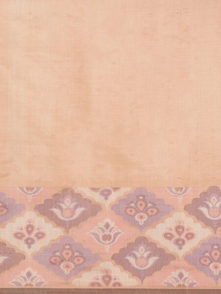 Handwoven Peach Tangail Silk Saree - Image 3