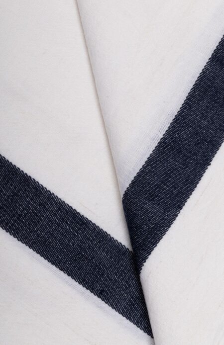Handwoven White & Indigo Cotton Gamchha