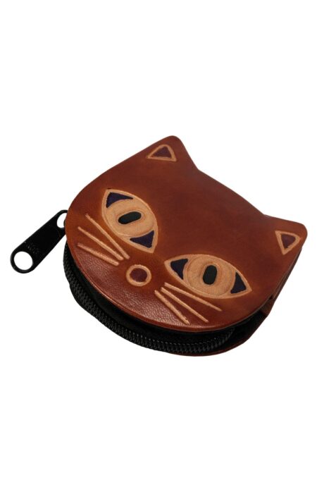 Leather Coin Purse - Cat - Image 2