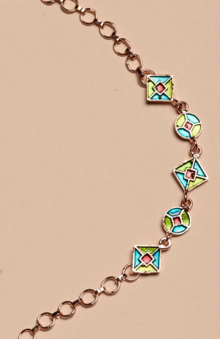 Enamel Rakhi Diamond/Round Shape