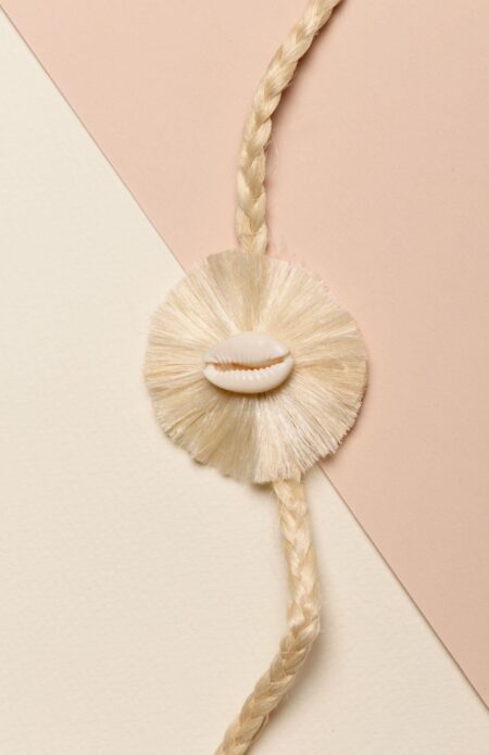 Jute Rakhi Cowrie Natural