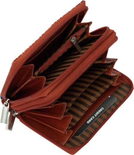 Leather Ladies Purse with Double Chain - Image 2