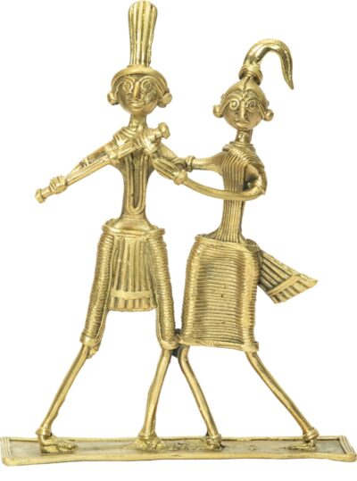 Dokra Table Top Tribal Couple - 6inch