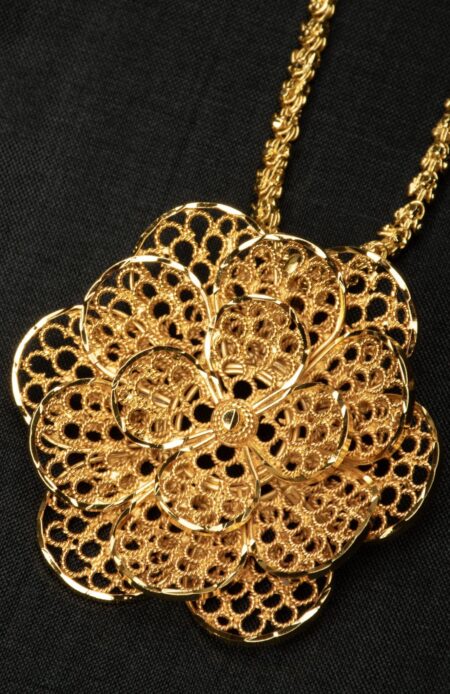 Gold-plated Copper Necklace & Earrings - Image 2