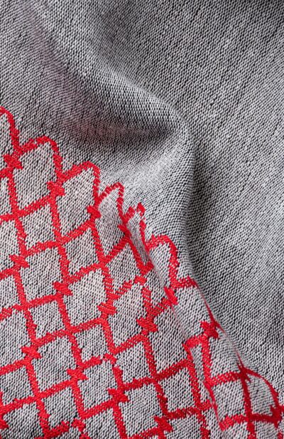 Handwoven Grey Cotton Wool Shawl