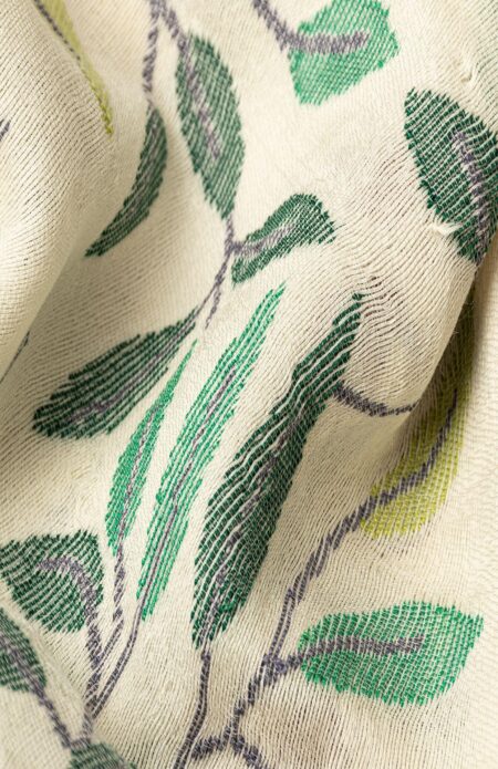 Handwoven Off-White Jamdani Woolen Shawl