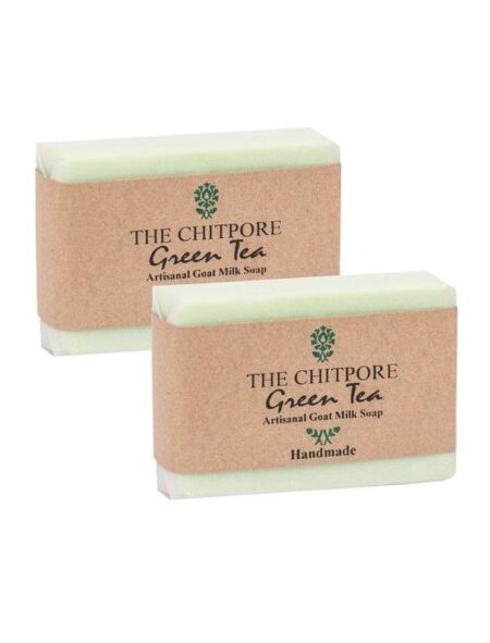 Set of 2 Goat Milk Soaps - Green Tea (100g each)