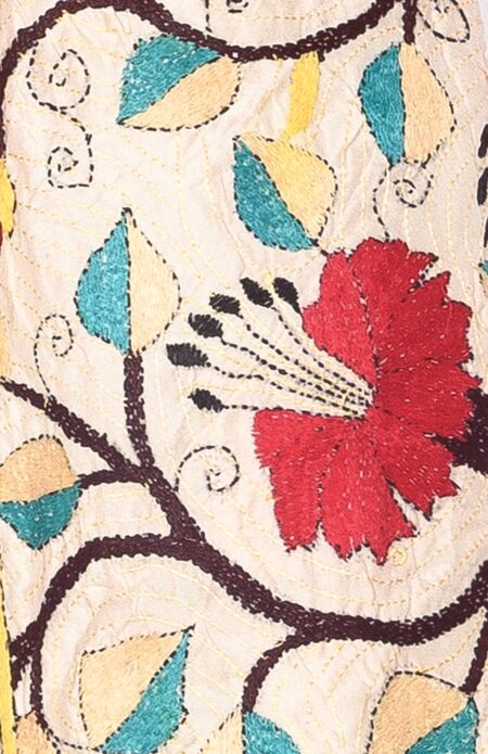 Handwoven Silk Kantha Stitch Stole - Image 2