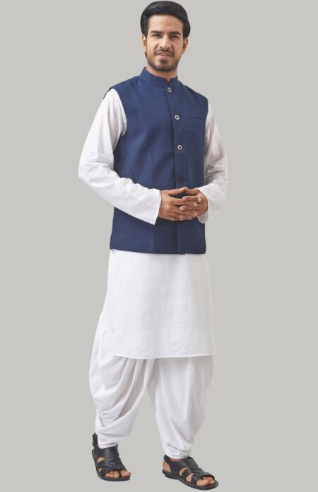 Muslin (6-ply) Handloom Jacket Indigo