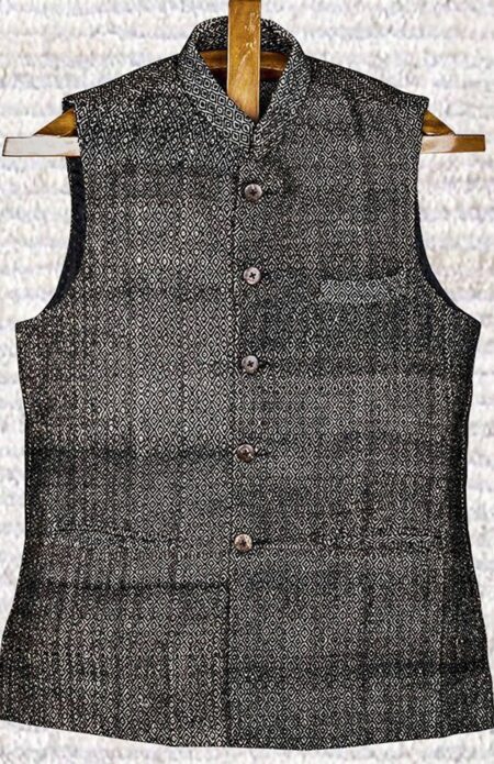 Kalimpong-Nettle fibre Jacket - handwoven by Khambu Rai community in Darjeeling