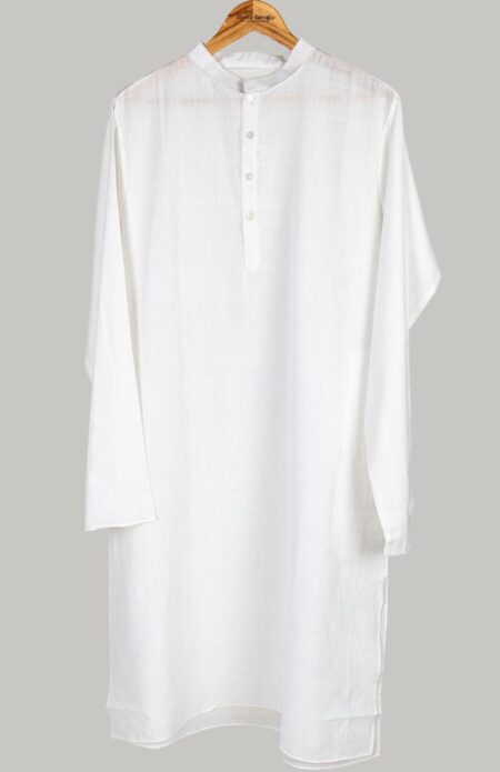Handspun Muslin Men Kurta White