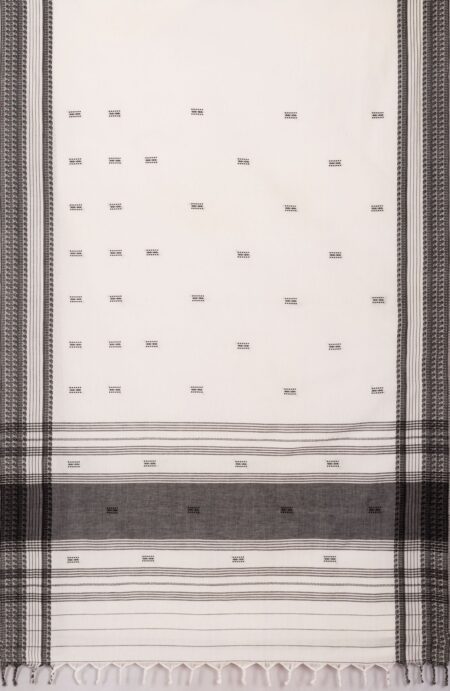 Handwoven Dhaniakhali Cotton Saree - Image 4