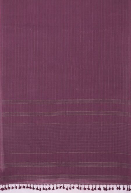 Handwoven Mercerised Cotton Saree - Image 4