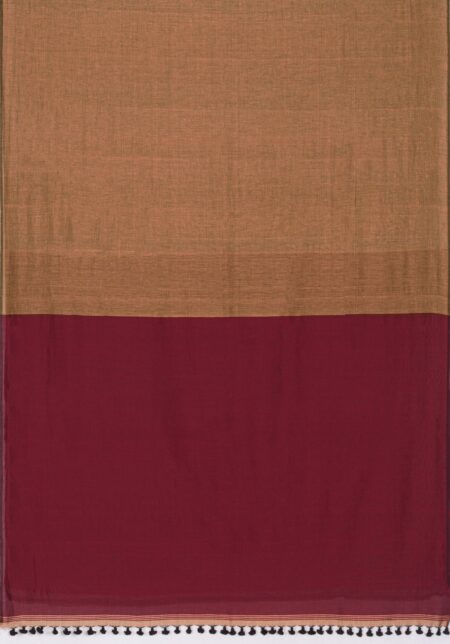 Handwoven Mercerised Cotton Saree - Image 5