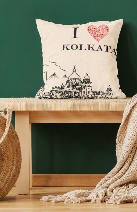 Victoria Memorial-Printed Cotton Cushion Cover