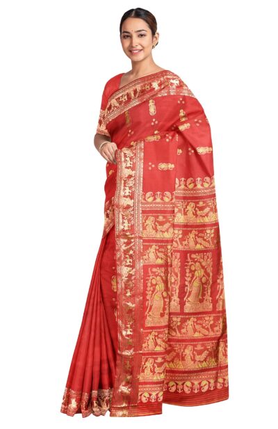 Baluchari Silk Saree - Red