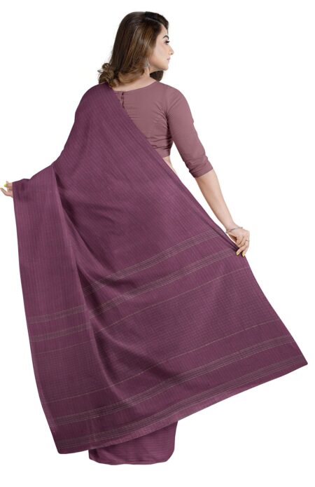 Handwoven Mercerised Cotton Saree - Image 2