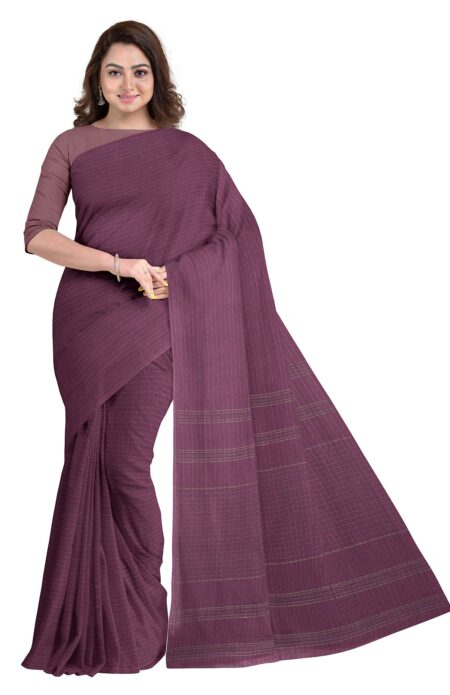 Handwoven Mercerised Cotton Saree - Image 3