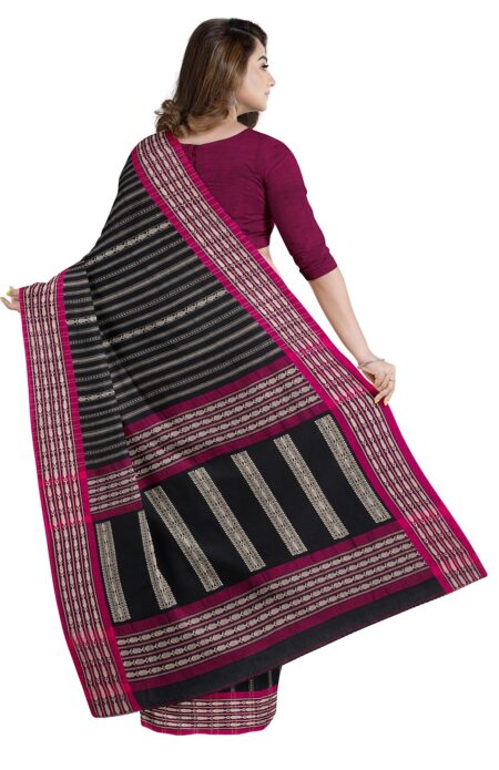 Handwoven Mercerised Cotton Saree - Image 3