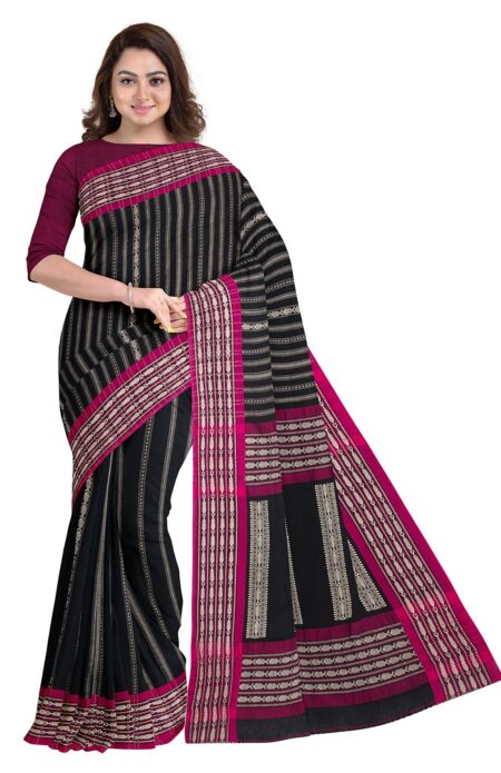 Handwoven Mercerised Cotton Saree - Image 2