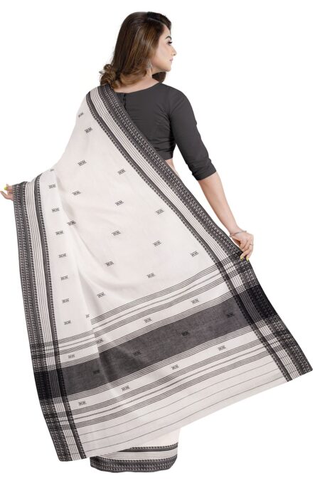 Handwoven Dhaniakhali Cotton Saree - Image 3