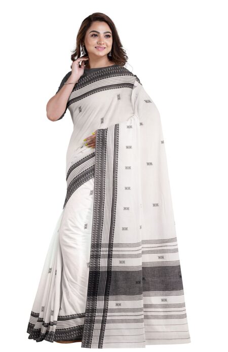 Handwoven Dhaniakhali Cotton Saree