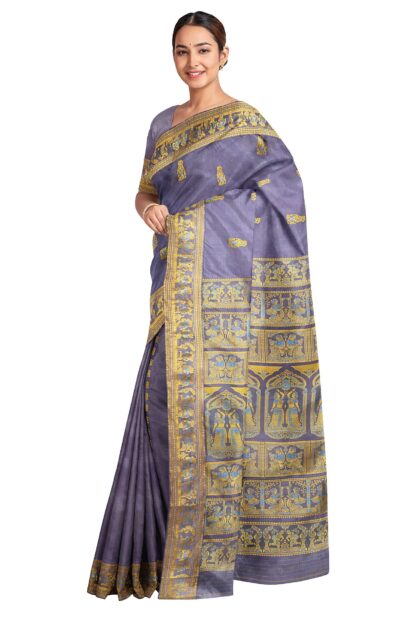 Baluchari Silk Saree - Violet
