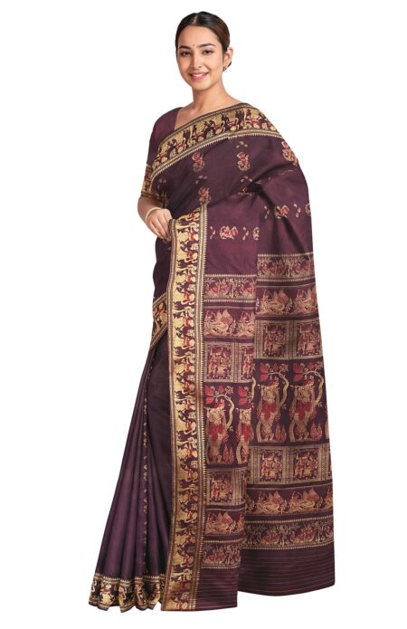 Baluchari Silk Saree - Maroon