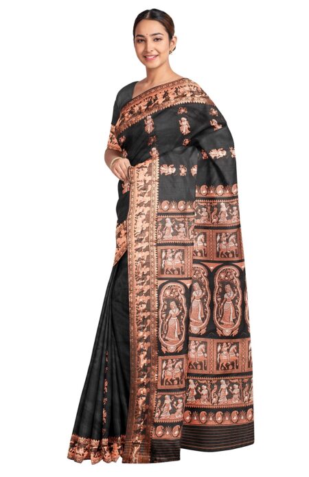 Baluchari Silk Saree - Black